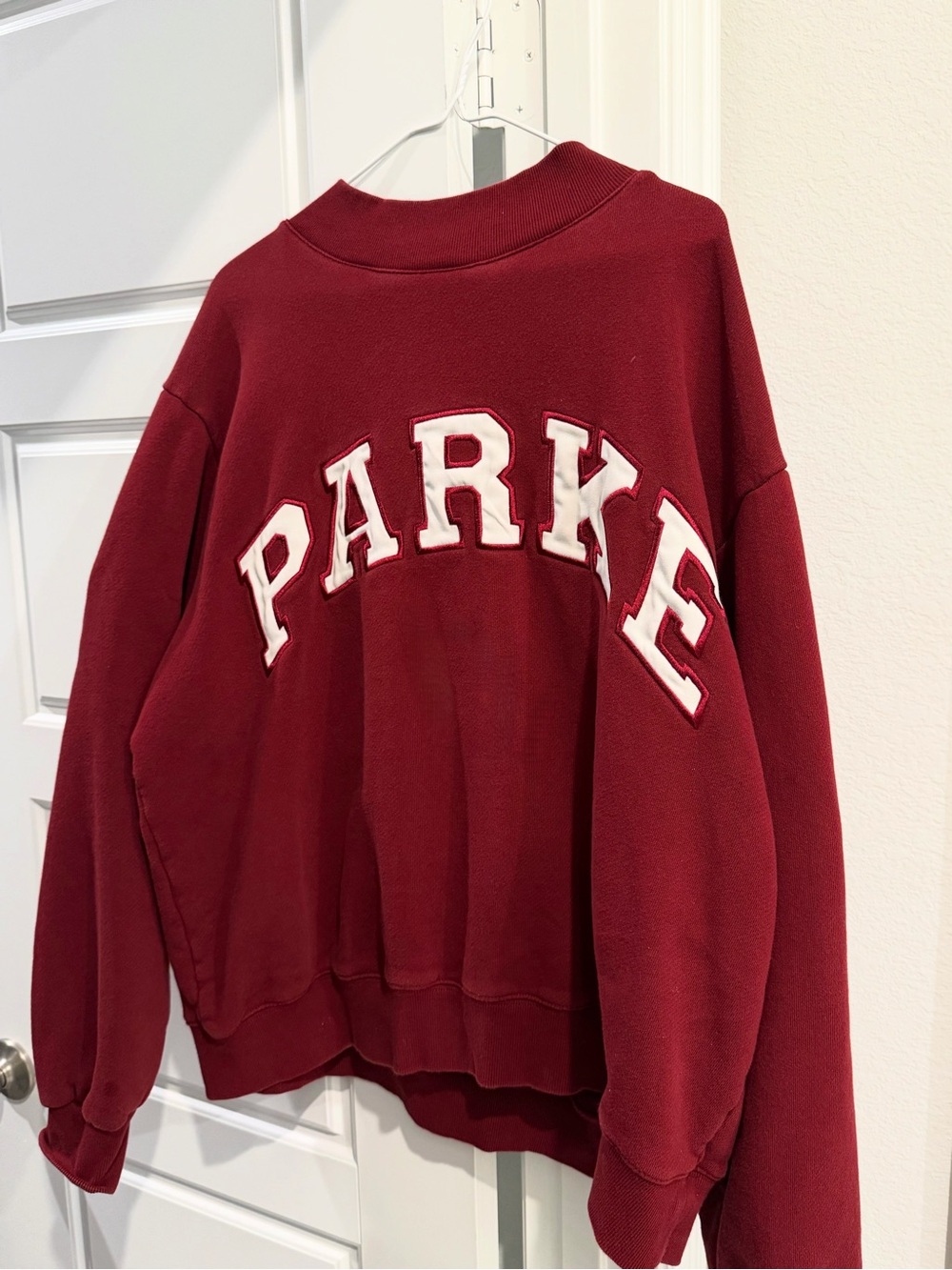 Parke Red Mockneck Sweatshirt - Women's Sweater